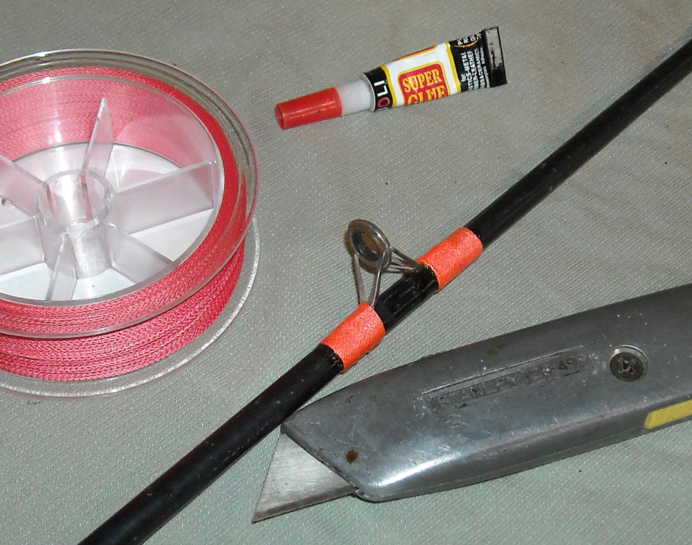 how to wrap a fishing pole